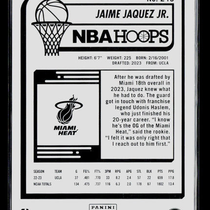 2023 Panini NBA Hoops Jaime Jaquez Jr. #249 RC
