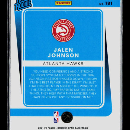 2022 Panini Donruss Optic Jalen Johnson #181