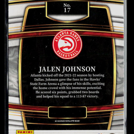 2022 Panini Select Jalen Johnson #17 RC