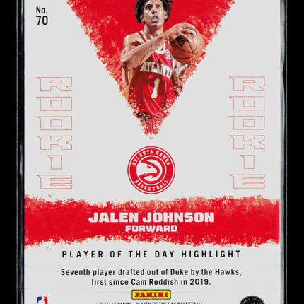 2022 Panini Player of the Day Jalen Johnson #70 RC