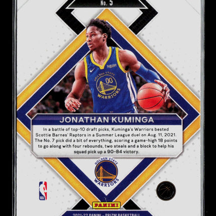 2021 Panini Prizm Emergent Jonathan Kuminga #5 RC