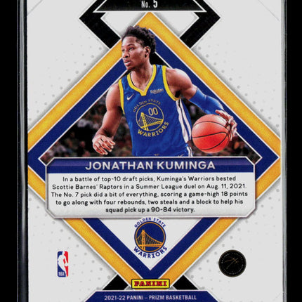 2021 Panini Prizm Emergent Jonathan Kuminga #5 RC
