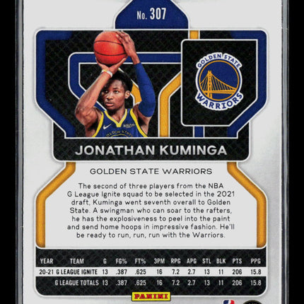2021 Panini Prizm Jonathan Kuminga #307 RC