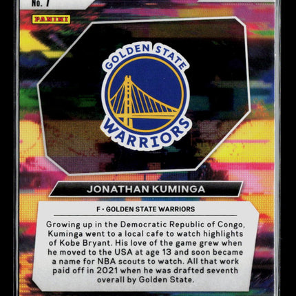 2021 Panini Prizm Instant Impact Jonathan Kuminga #7 RC