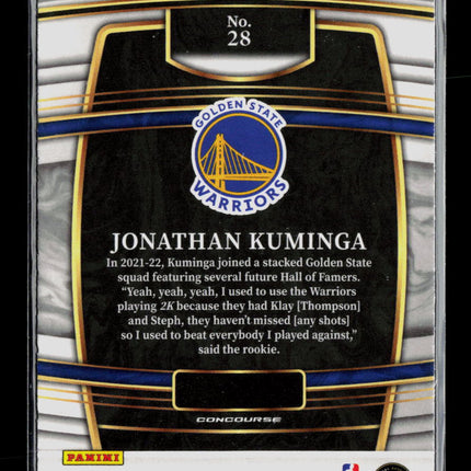 2022 Panini Select Jonathan Kuminga #28 RC