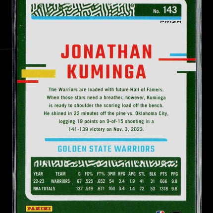 2024 Panini Donruss Optic Jonathan Kuminga #143 Pink