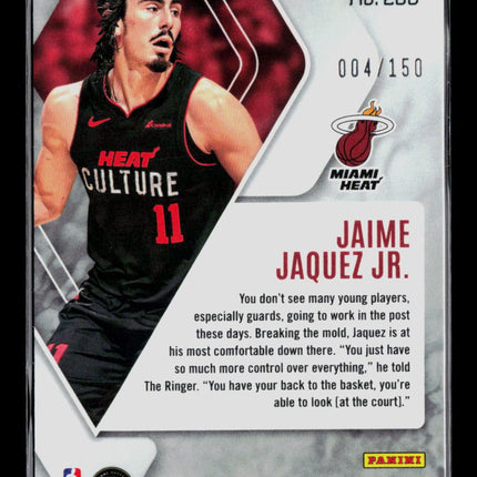 2024 Panini Phoenix Jaime Jaquez Jr. #280 Purple RC 004/150