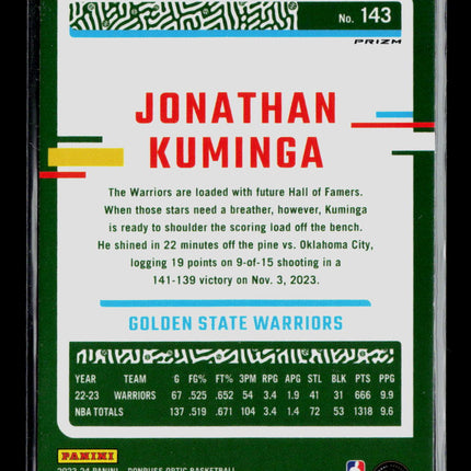 2024 Panini Donruss Optic Jonathan Kuminga #143 Pink Hyper