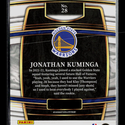 2022 Panini Select Jonathan Kuminga #28 Concourse