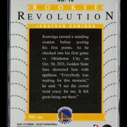 2022 Panini Select Rookie Revolution Jonathan Kuminga #10