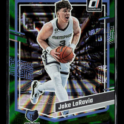 2023 Panini Donruss Basketball Jake LaRavia #22 Green Laser