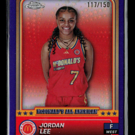 2024 Topps Chrome McDonald's All American Jordan Lee #68 Purple 117/150