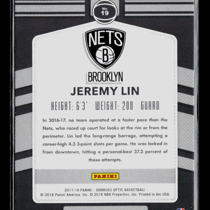 2018 Donruss Optic Court Kings Jeremy Lin #19