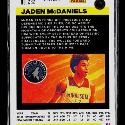 2021 Panini Flux Jaden McDaniels #232 RC Silver