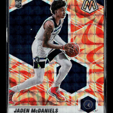 2021 Panini Mosaic Jaden McDaniels #235 RC orange