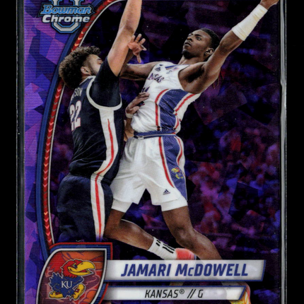 2025 Bowman Chrome University Jamari McDowell #81 Purple Sapphire /100