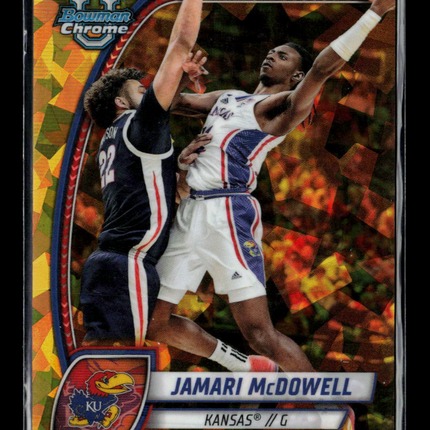 2025 Bowman Chrome University Jamari McDowell #81 Orange Sapphire Refractor /50
