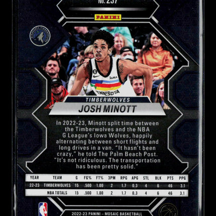 2023 Panini Mosaic Josh Minott #237