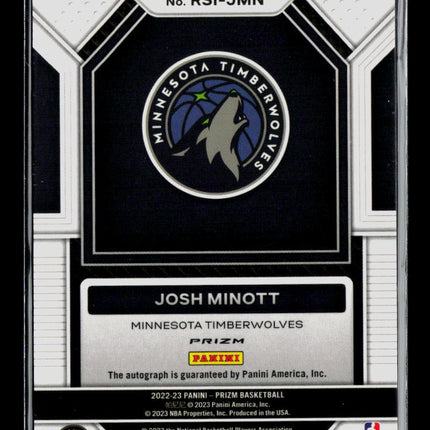 2023 Panini Prizm Josh Minott #RSI-JMN RC Auto
