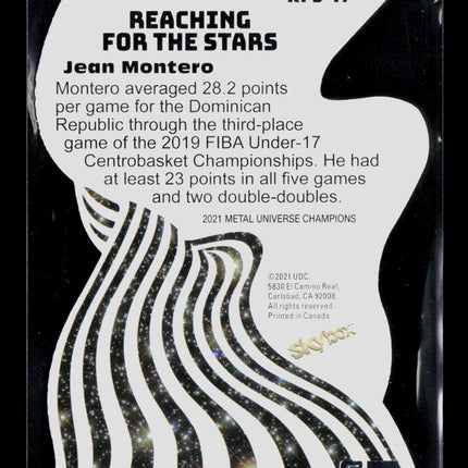 2021 SkyBox Metal Universe Champions Reaching for the Stars Jean Montero #RFS-17