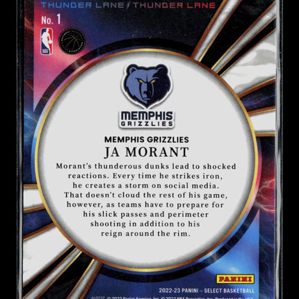 2023 Panini Select Thunder Lane Ja Morant #1