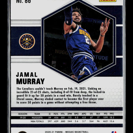 2021 Panini Mosaic Jamal Murray #86 Green