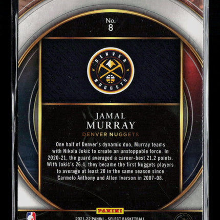 2022 Panini Select Numbers Jamal Murray #8 Red