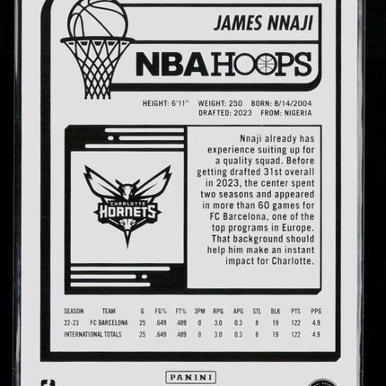 2023 Panini Hoops James Nnaji #240 RC