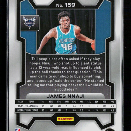 2023 Panini Prizm James Nnaji #159 RC