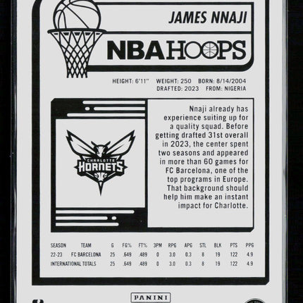 2023 Panini NBA Hoops James Nnaji #240 RC
