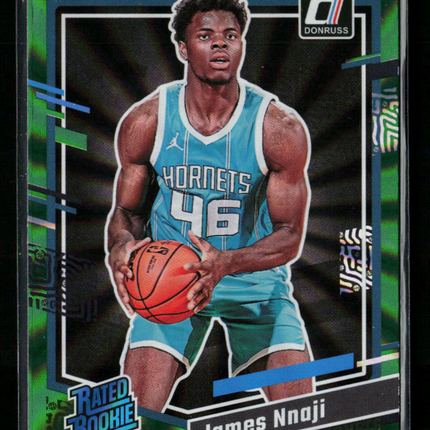 2023 Panini Donruss James Nnaji #215 Green Laser