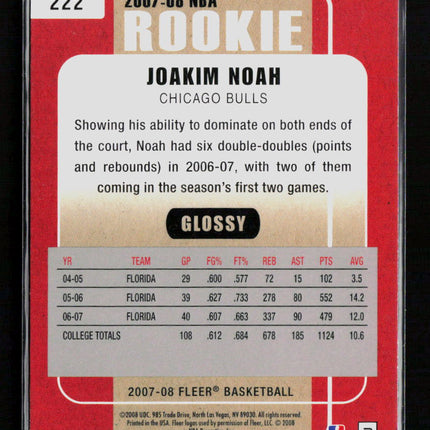 2008 Fleer Joakim Noah #222 Glossy