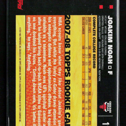 2007 Topps Joakim Noah #119 50th Anniversary Black