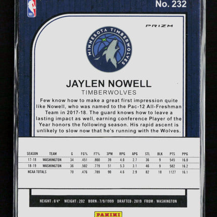 2020 Panini Hoops Premium Stock Jaylen Nowell #232 Laser RC