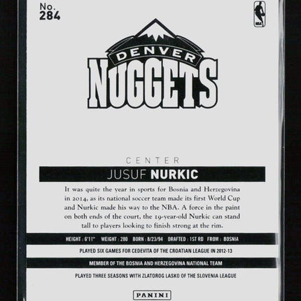 2014 Panini Hoops Jusuf Nurkic #284 RC