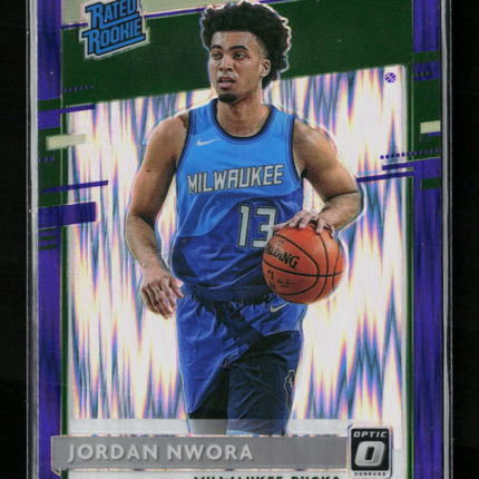 2021 Panini Donruss Optic Jordan Nwora #189 Purple Shock
