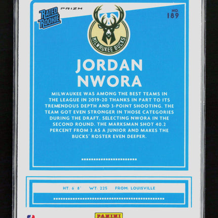 2021 Panini Donruss Optic Jordan Nwora #189 Purple Shock