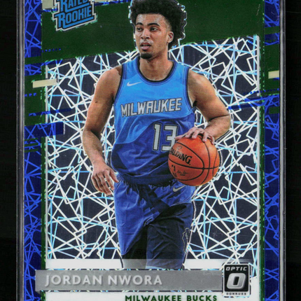 2021 Panini Donruss Optic Jordan Nwora #189 Blue Velocity