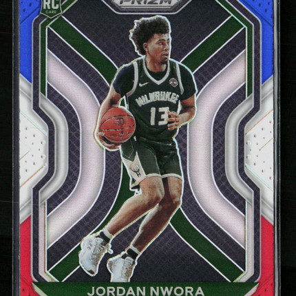 2021 Panini Prizm Jordan Nwora #273 Red White Blue RC