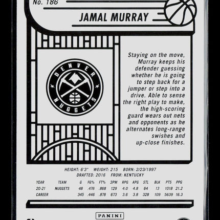 2022 Panini NBA Hoops Jamal Murray #186 Blue