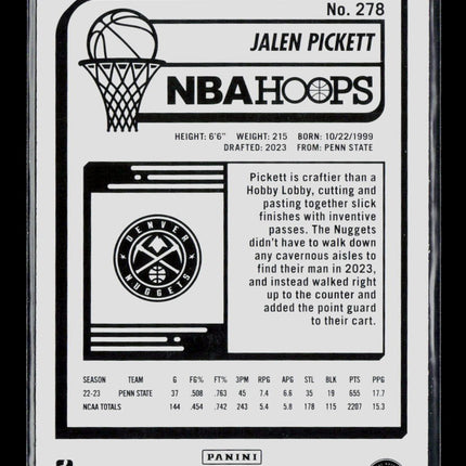 2023 Panini NBA Hoops Jalen Pickett #278 RC