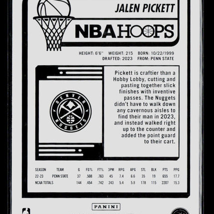 2023 Panini NBA Hoops Jalen Pickett #278 RC