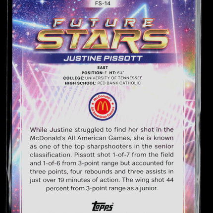 2022 Topps Chrome McDonald's All American Justine Pissott #FS-14 Future Stars