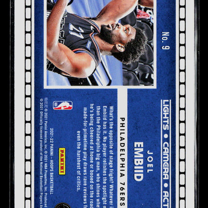2021 Panini Hoops Lights Camera Action Joel Embiid #9