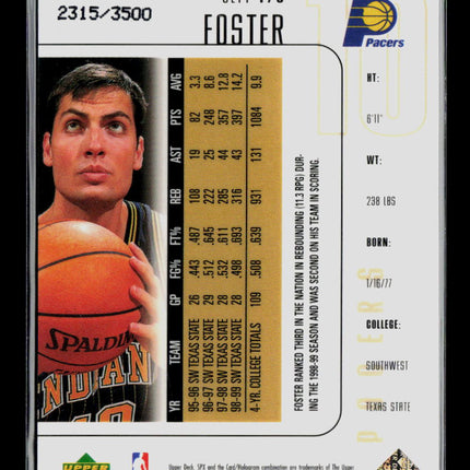 1999 Upper Deck SPx Jeff Foster #116 2315/3500