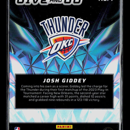 2023 Panini Mosaic Basketball Josh Giddey #7 Give and Go
