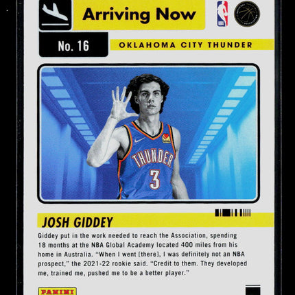 2021 Panini Hoops Arriving Now Josh Giddey #16