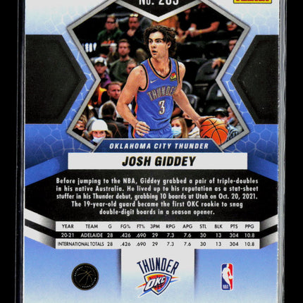 2022 Panini Mosaic Josh Giddey #265 RC