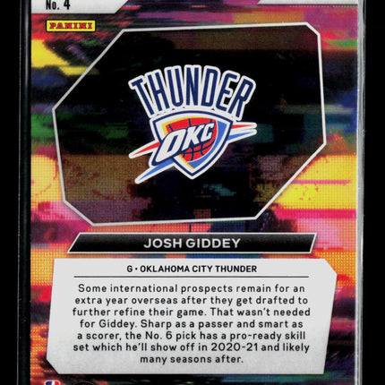 2021 Panini Prizm Instant Impact Josh Giddey #4 RC