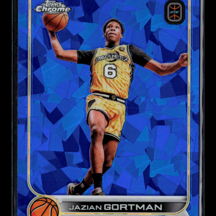 2023 Topps Chrome Overtime Elite Jazian Gortman #7 Blue Sapphire